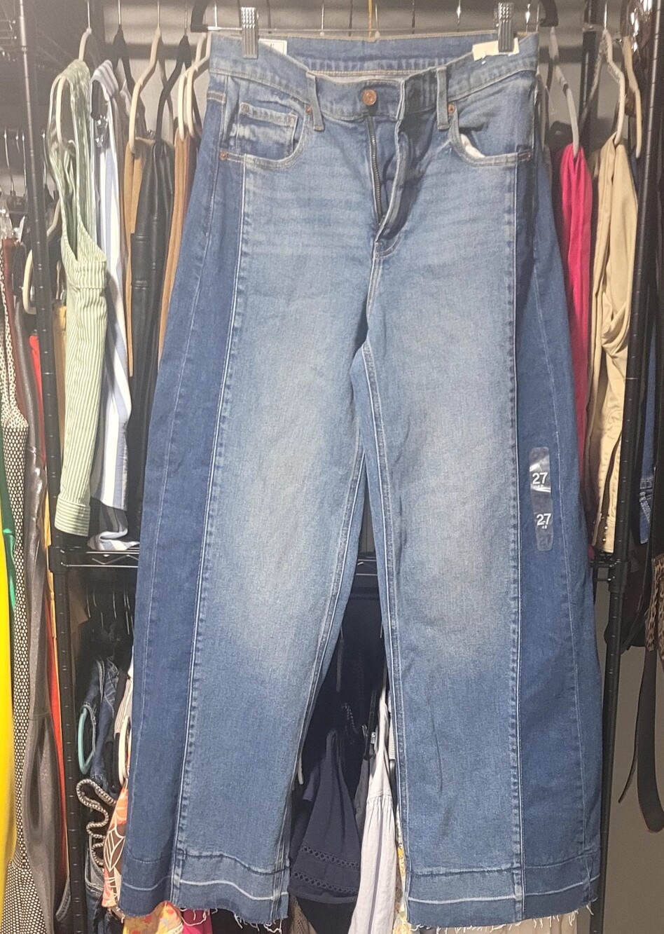 GAP Two-Tone Blue Wide-Leg Jeans